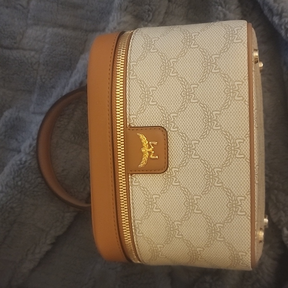 Lauretos Monogram Zip Crossbody Bag